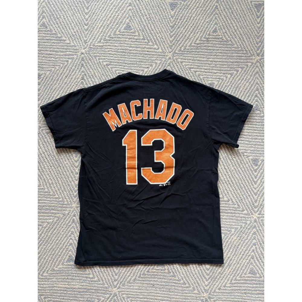 Majestic Baltimore Orioles Manny Machado‎ T-Shirt Jersey - Black - Medium